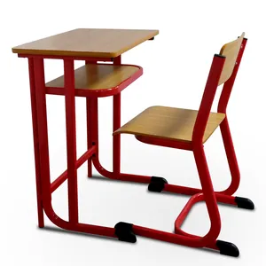 School Student Furniture Classroom Wooden Desk With Chair Children Study Table And Chair