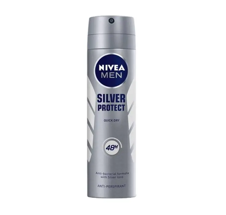 NIVEA สเปรย์ระงับกลิ่นกาย48ชั่วโมงสำหรับผู้ชาย NIVEA สีดำและสีขาวที่มองไม่เห็นเดิมป้องกันเหงื่อระงับกลิ่นกายแพ็ค6ชิ้น
