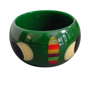 Newly Classic Geometric Pattern Acrylic Resin Bangle Sets Black <b>White</b> <b>Bracelets</b> Fancy Design Unisex Jewelry Gift Stylish - Product Image 3
