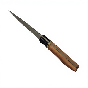 Couteau artisanal en acier Damas avec manche en bois, pour le camping en plein air, durable, bord lisse, outil multifonction - Product Image 3