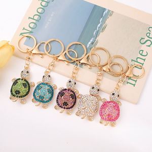 Turtle Keychain Crystal Rhinestone Metal Tortoise <b>Key</b> <b>Chain</b> Pendant, Marine Animal Bag Charm Car <b>Key</b> Accessory Gift - Product Image 1