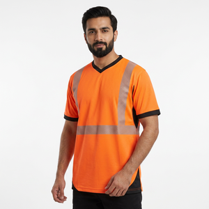 T-shirts Men's Customized Logo Printed Safety High polyester Visibility Plus Size Reflective Breathable Made In Pakistan - Product Image 1