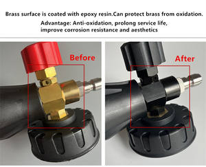 काले लेपित बर्फ फोम पीतल सामग्री फोम तोप के लिए 1/4 त्वरित कनेक्टर के साथ उच्च दबाव कार वॉश फोम बंदूक - Product Image 3