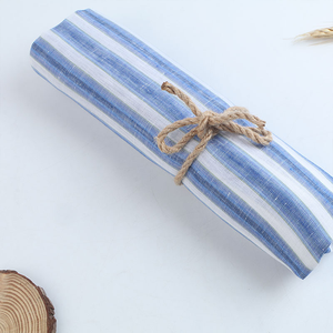 L2150 # campione a mano di alta qualità tinto in filo 100% tessuto di lino a righe, materiale traspirante per abbigliamento, abiti, camicie - Product Image 4