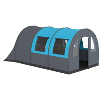 Tente de camping d'hiver spacieuse, imperméable, portable, pliable, résistante au soleil et à la pluie, ignifuge, tente tunnel avec pièce