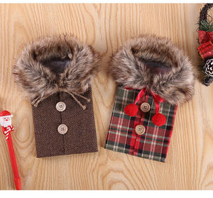 <strong>Wholesale</strong> Merry <strong>Christmas</strong> Ornaments <strong>Christmas</strong> <strong>Gift</strong> Lattice Wine Bottle Cover Toy Home Decorations - Product Image 3