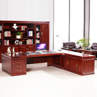Bureau de direction moderne LBZ-43 - Bureau modulaire extensible en bois écologique de luxe pour PDG/directeur