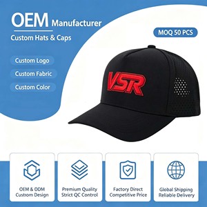 Custom Logo Low-Profile 6 Panel Athletic Flat Bill Snapback <b>Waterproof</b> <b>Hat</b> for Men& Women - Product Image 1