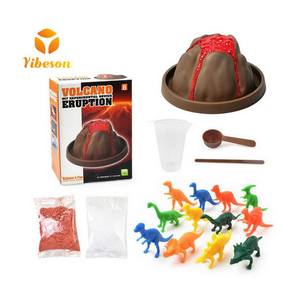 Niños dinosaurio educativo haciendo aerosol volcánico explosión experimento laboratorio STEM juguetes volcán erupción modelo juguete ciencia Kit - Product Image 1