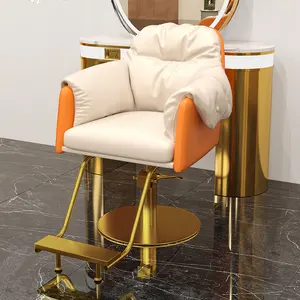 Toptan ayarlanabilir yükseklik döner kuaför Salon sandalyesi s kuaför güzellik berber Salon sandalyesi