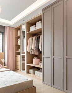 Meubles de chambre à coucher de garde-robe en bois simple de haute qualité bon marché pour la chambre à coucher - Product Image 2