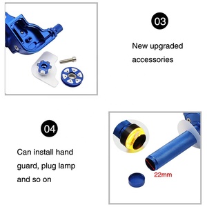 22mm biểu tượng tùy chỉnh phổ nhôm gia tốc ga Xoắn <span class=keywords><strong>Grips</strong></span> tay lái cho xe máy Scooter đường phố xe đạp - Product Image 2