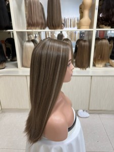 Parrucche Ebraiche in Capelli Umani Vergini Cinesi con Base in Seta, per Donne Bianche, Trasparenti, Lunghe, con Calotta Piccola/Grande, Vendita all'Ingrosso - Product Image 3