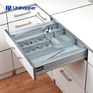 <b>Drawer</b> Organizer With Dividers For Kitchen <b>Drawers</b> And Cabinets Stainless Steel Aluminum Alloy Space Saving <b>Storage</b> Solution - Product Image 2