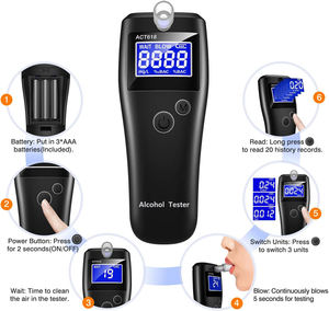 Fabrikverkauf Alkoholtester CE RoHS Atemalkoholmessgeräte Halbleiter-Sensor Alkoholprüfer - Product Image 5