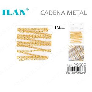Catena in metallo Ilan 1M color oro chiaro per la creazione di gioielli - Product Image 1