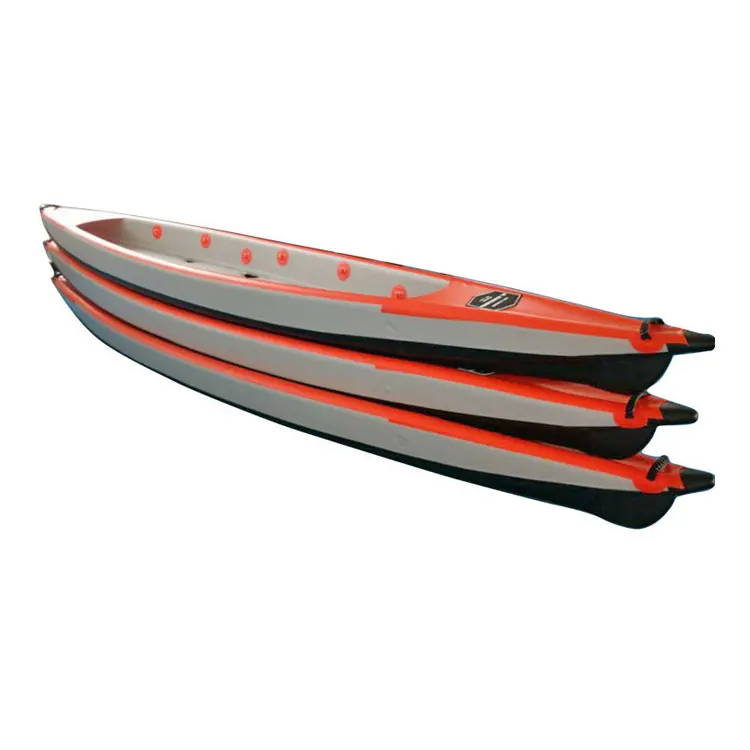 470cm Matériel De Point de Baisse 2 Personne Canoë-Kayak Pédale Canoë Pliage Aviron Bateau De Pêche Gonflable Kayak