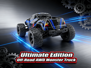 รถบังคับวิทยุ REMO 1031 Hobby ขนาด 1/10 ขับเคลื่อน 4 ล้อ ด้วยไฟฟ้า 2.4GHz รถออฟโรดแบบมีแปรงถ่าน Monster Truck <span class=keywords><strong>MMax</strong></span> ความเร็วสูง ของเล่นรถบังคับวิทยุ - Product Image 2