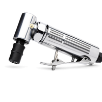 Meuleuse pneumatique à angle droit 90 degrés 20000 tr/min, outil de meulage à air avec pince de serrage 1/4" et 1/8" et échappement arrière