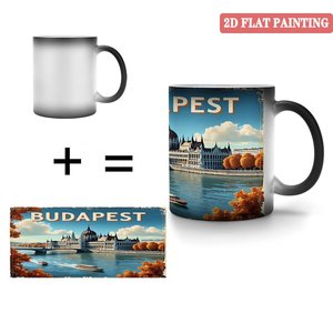 Classic Black Frosted <b>Ceramic</b> Mug 11oz Heat Sensitive Color Changing Tea <b>Cup</b> Daily Use - Product Image 4