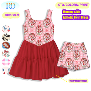 Vestito Sportivo Personalizzato per Bambine, Abito Senza Maniche in Tulle, Outfit Coordinato Mamma e Figlia, Servizio Personalizzato ODM OEM - Product Image 1