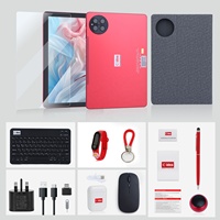 Tablet C Idea ODM de 9.7 Pulgadas con Android 12, Quad Core, 512 GB de Almacenamiento, Cámara Dual, WIFI, Tablet Individual para Adultos con Teclado (rojo)