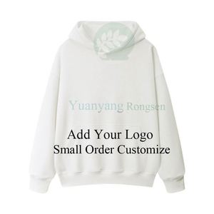 Sudadera con capucha oversize de algodón suave para hombre y mujer, <span class=keywords><strong>ropa</strong></span> deportiva de forro polar para niña, top de talla grande - Product Image 4