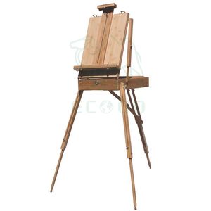 Trépied réglable pour artiste <span class=keywords><strong>peintre</strong></span> Boîte à croquis portable en bois <span class=keywords><strong>de</strong></span> bambou Chevalet français - Product Image 4