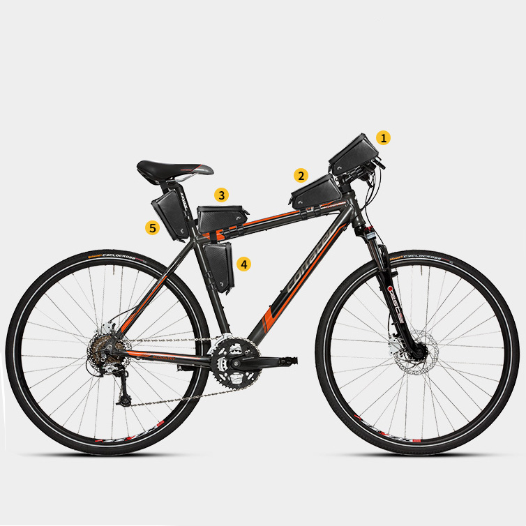 INBIKE Водонепроницаемый MTB мобильный телефон с сенсорным экраном, крепится на переднюю трубу велосипеда для установки на трубу велосипедного сумка