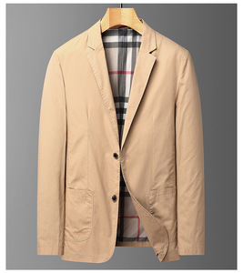 Automne et hiver <span class=keywords><strong>velours</strong></span> pied de poule Nylon élastique épaissi hommes <span class=keywords><strong>costume</strong></span> décontracté jeunesse coupe ajustée sans fer hommes <span class=keywords><strong>costume</strong></span> <span class=keywords><strong>veste</strong></span> - Product Image 2