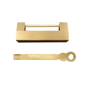 Candado de Bronce Fundido Simple, Rectangular, de Apertura Horizontal, Material de Cobre, para Uso Doméstico - Product Image 2