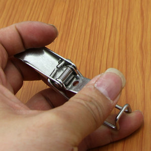 Xin Jieliang Stainless Steel <b>Clip</b> Buckle Flat Mouth <b>Spring</b> Locking Buckle For Bucket Pot Fixing Thickened Duckbill Type - Product Image 4