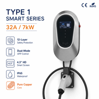 Cargador para Tesla Model 3, Estaciones de Carga para Tesla Model 3 2021, Cargador EV de 7kw, Enchufe de Carga Plugbyd TIPO1 32A
