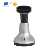 Escáner de Códigos de Barras 2D y Lector de Códigos QR Inalámbrico 2.4g BT con Base de Carga, Sensor CMOS, Garantía de 1 Año, DY SCAN OEM ODM