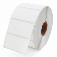 Rouleaux d'étiquettes auto-adhésives thermiques directes recyclables blanches vierges de 2x1 4x2 pouces pour l'emballage d'autocollants à code-barres