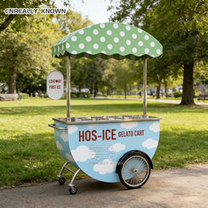 Chariot électrique commercial pour gelato et crème glacée avec rangement, idéal pour la restauration de rue et les services de location pour événements - Product Image 6