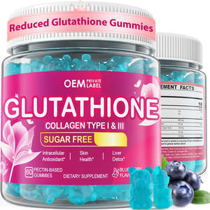 Gummies de glutathion OEM, vitamine C, sélénium, absorption ultime, complément antioxydant avec L-cystéine, complément anti-âge - Product Image 1