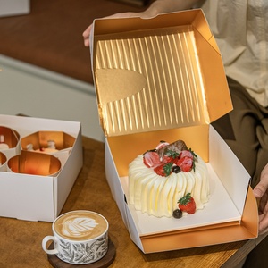 Custom Corrugated Paperboard <b>Box</b> <b>Wedding</b> Afternoon Tea Shipping Food Packaging with Custom Logo Cake Board - Product Image 4