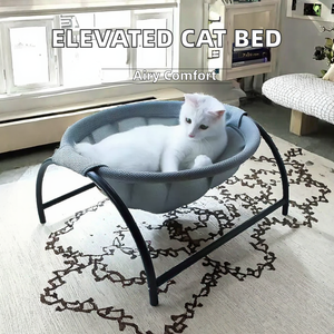 Cama Elevada para Gatos, Desmontable, Lavable, Clásica, Portátil, Transpirable, Independiente, Tipo Hamaca para Dormir, Sólida - Product Image 3