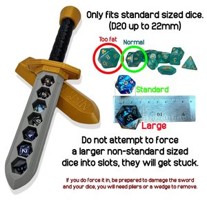 DND-soporte de dados para mazmorras y dragones, caja de dados de sable y espada, regalo de Color personalizado - Product Image 5