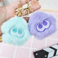 Porte-clés en peluche calmar de haute qualité jouets porte-clés doux