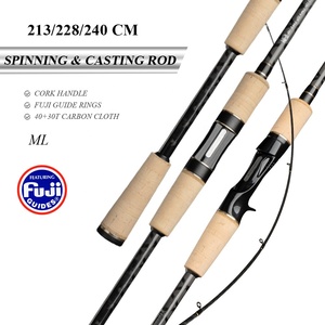 Angolo di alta qualità 40T + 30T carbonio peso leggero FUJI anello di fusione canna <span class=keywords><strong>da</strong></span> <span class=keywords><strong>pesca</strong></span> ML 2.13m 2.28m 2.4m canna <span class=keywords><strong>da</strong></span> Spinning <span class=keywords><strong>per</strong></span> <span class=keywords><strong>pesca</strong></span> esca - Product Image 1