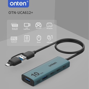 <span class=keywords><strong>Hub</strong></span> USB3.2 Gen2 de 4 Puertos Onten con Interfaz Dual de 10G, 3 Puertos Tipo-C y 2 Puertos USB-A - Product Image 3