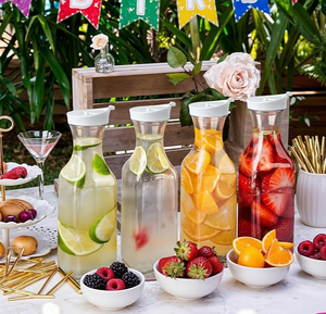 1L 1.5L <span class=keywords><strong>2L</strong></span> Botella cuadrada Grado alimenticio BPA Libre Verter agua Jarra con tapa para bebidas Leche Batido Té helado Contenedor de jugo - Product Image 6