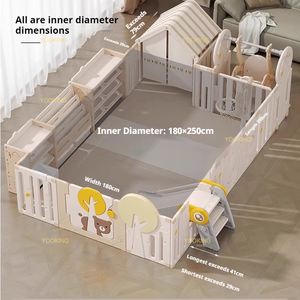 Parque infantil <span class=keywords><strong>de</strong></span> juguete con diseño <span class=keywords><strong>de</strong></span> dibujos animados, tipo cama con barandilla, <span class=keywords><strong>para</strong></span> el hogar y la habitación del bebé, con columpio, tobogán y colchoneta - Product Image 3