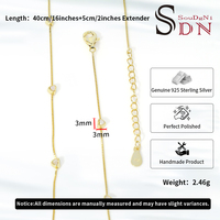 Collier chaîne à maillons en zircon en forme de cœur multi-coquillages plaqué or 18 carats, design classique et raffiné, bijou délicat et minimaliste pour fiançailles et mariage