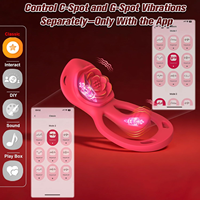 App-bestuurde clitoris massager Rose Mini waterdichte draagbare gloeiende roos zuigvibrator speeltje voor vrouwen