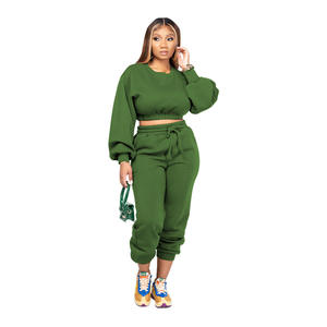 Conjunto Deportivo de Dos Piezas para Mujer, Estilo Personalizado de Fábrica o con Logotipo ODM, Sudadera con Capucha Extra Grande y Pantalones Deportivos, Conjuntos Casuales de Invierno - Product Image 1