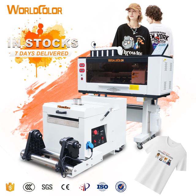 Worldcolor 30cm DTF T Shirt Film Printer XP600 I3200 Dual Head New Pigment Ink 1-Year Warranty A1 Print Dimension for Retail