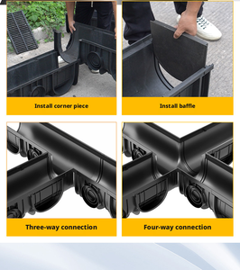 Prix de gros usine : Canal de drainage en HDPE haute résistance 100x35x35 cm, adapté aux routes extérieures, trottoirs et zones souterraines - Product Image 6